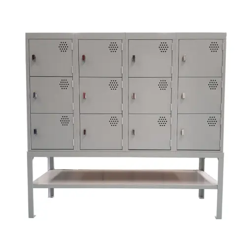 12 Door Book Metal Locker with Stand
