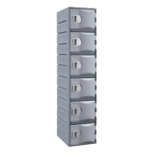 Six Door HDPE Heavy Duty Plastic Locker