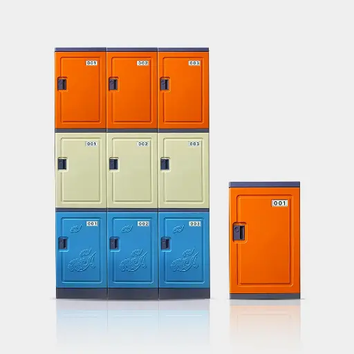Three Door ABS Interlocking Plastic Locker