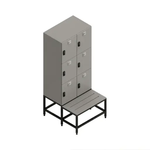 Compact Laminate (HPL) Locker with Benchseat