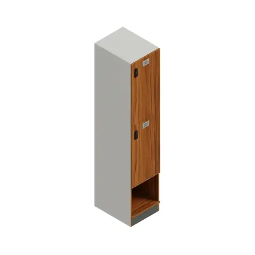 Two Door Laminate Locker with Shoe Storage