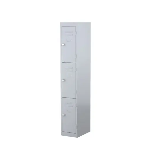 Perforated 3 Door Metal Locker 